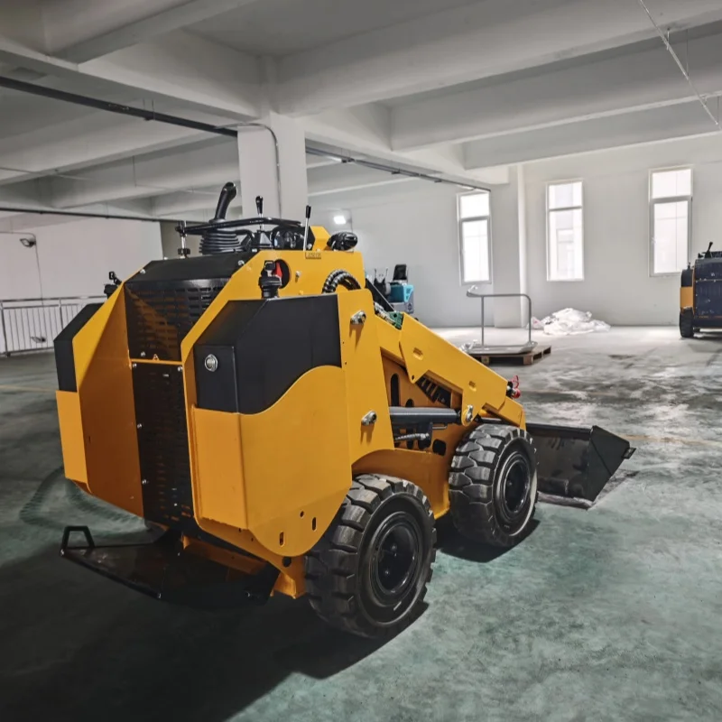 Wheel Skid Steer Loader Compact Wheel Loader | Diesel Powered CE Certified | for Farm Construction Landscaping