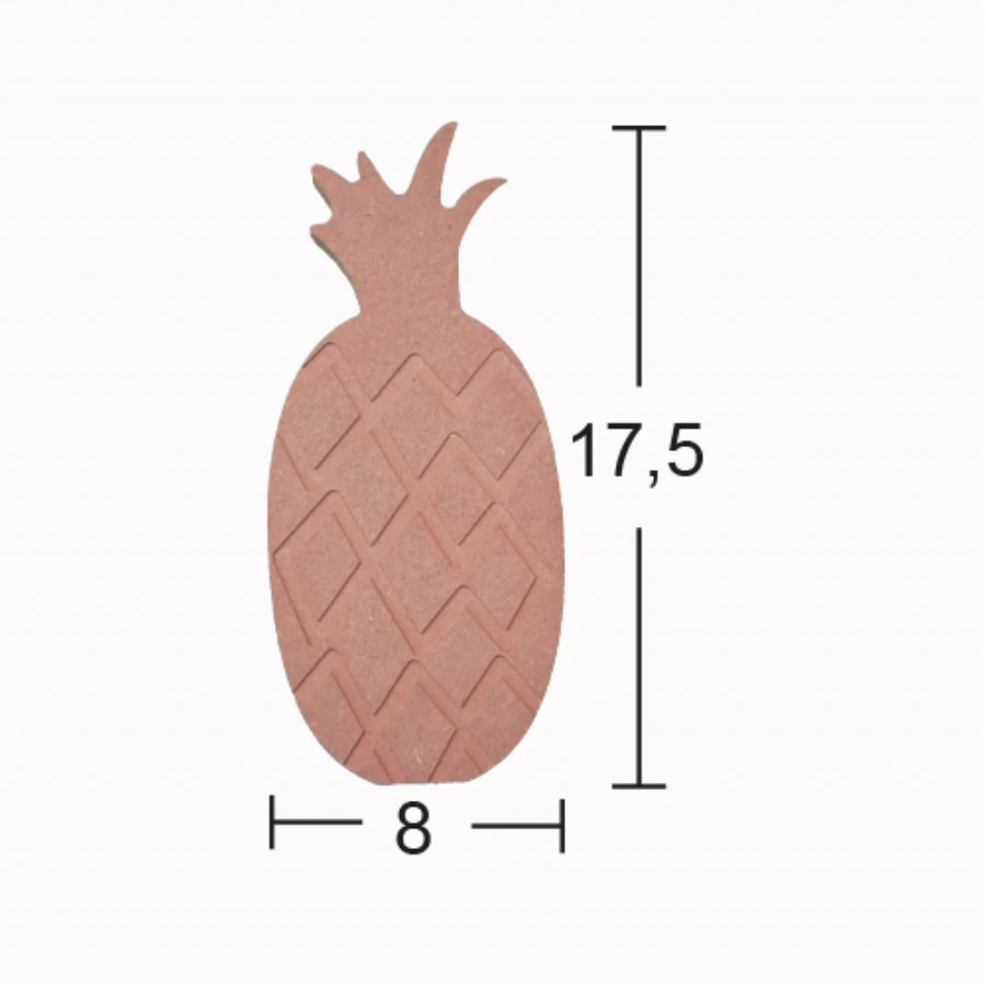 H127 Pineapple Trinket, 18mm Figurative Wood Object