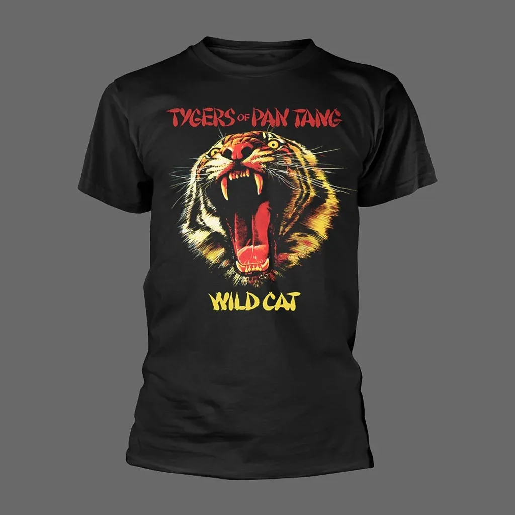 

Tygers of Pan Tang Wild Cat Pattern, летние роскошные брендовые мужские и женские футболки из чистого хлопка с принтом и короткими рукавами