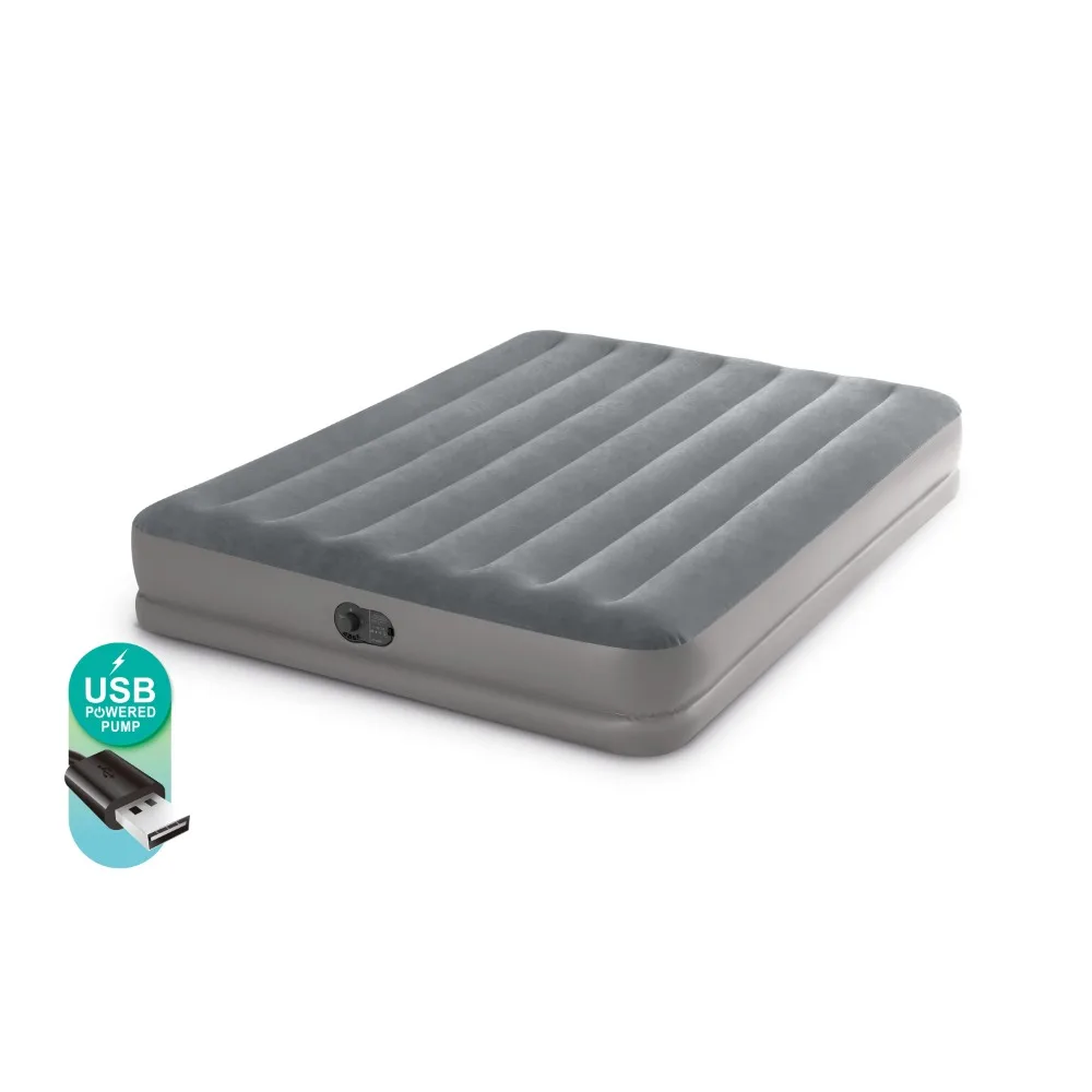 

Intex 12" Dura-Beam Prestige Air Mattress Bed with Internal Fastfill USB Powered Pump - Queen