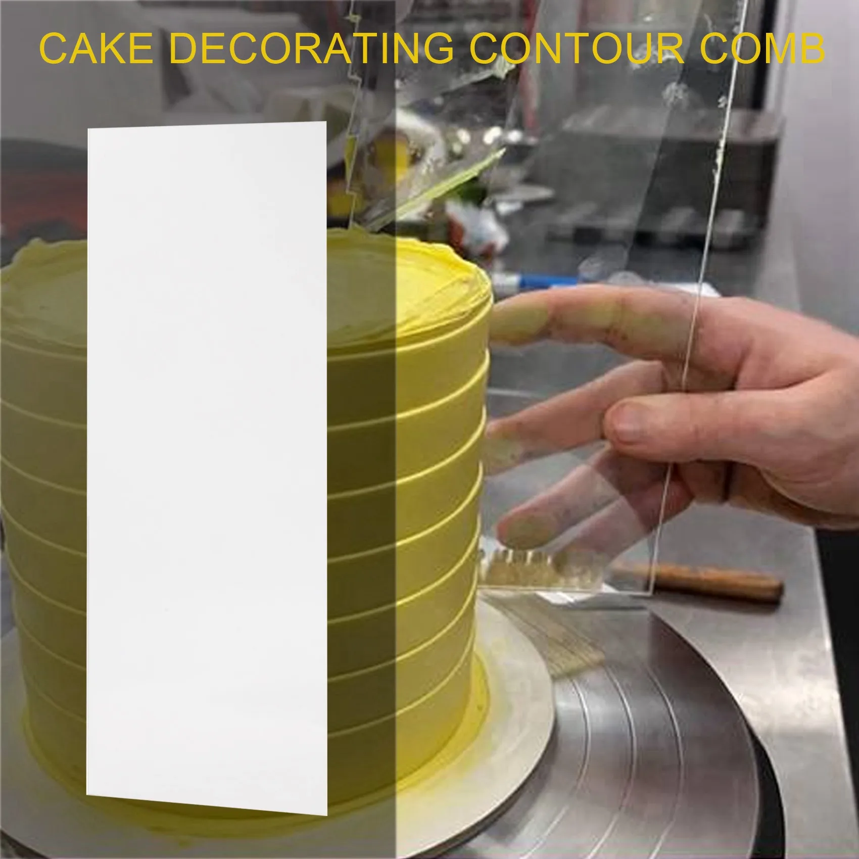 ABXF-6 قطع الاكريليك كعكة مكشطة تزيين كونتور مشط كعكة حافة أكثر سلاسة أداة المعجنات أدوات المطبخ الخبز في 11 أنماط