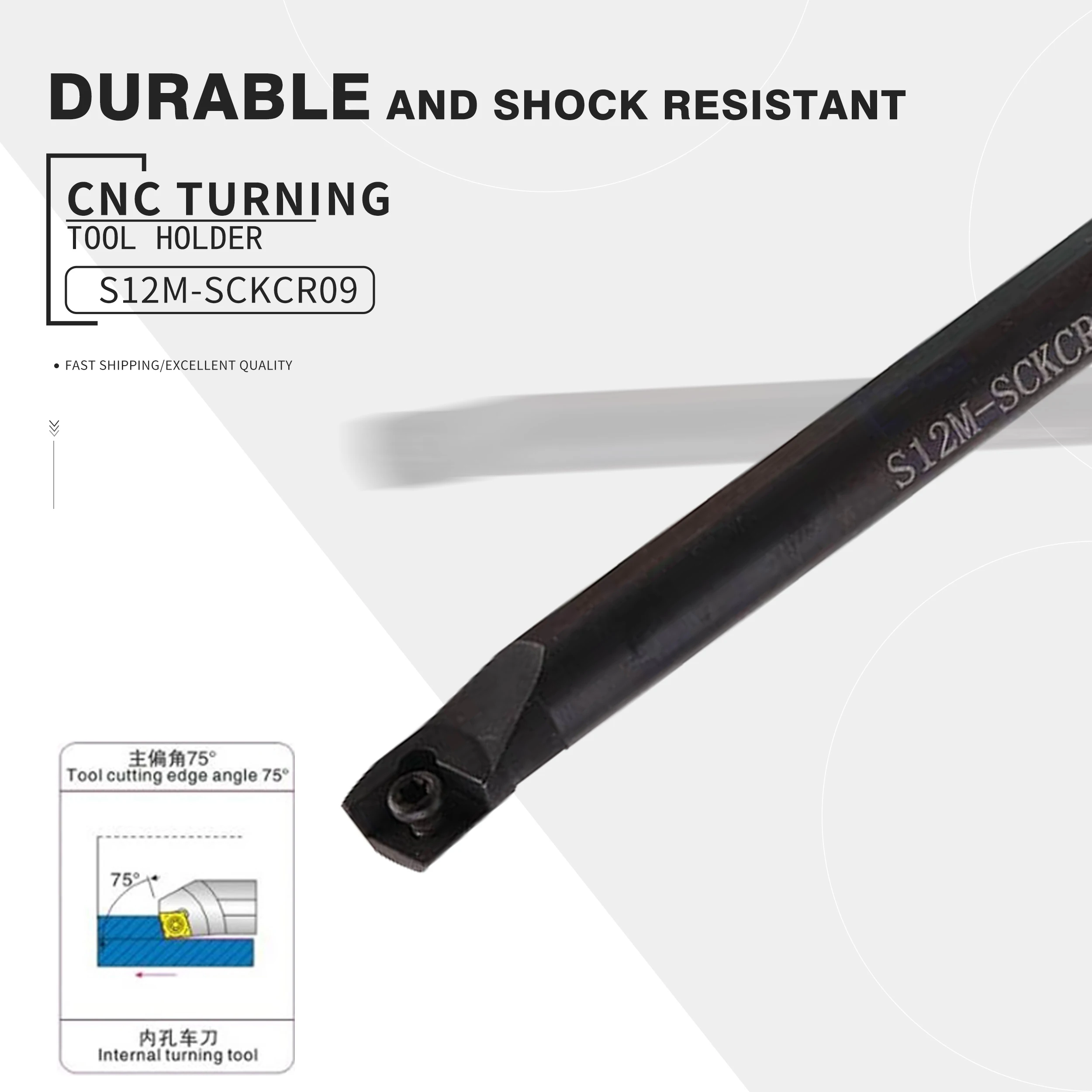 S10K-SCKCR06 CNC Lathe 75 Degrees Internal Turning Tool Holder S12M-SCKCR06 S16Q-SCKCR12 S20R-SCKCR12 S25S-SCKCR09 CCMT Insert