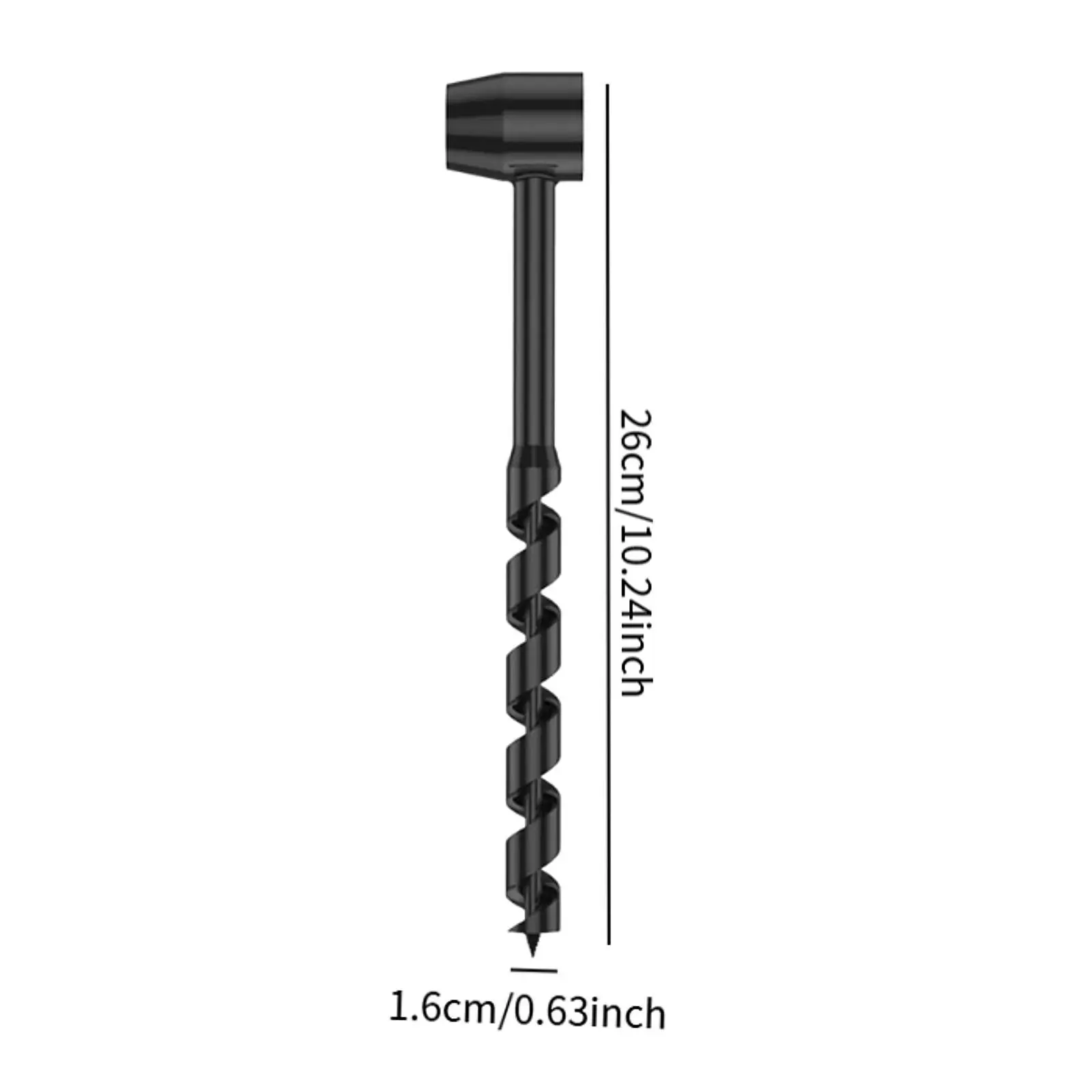 Hand Auger Wood Drill High Strength Sturdy Wood Drill Bit for Outdoor Backpacking Barbecue Grill Shelter Building Small Benches