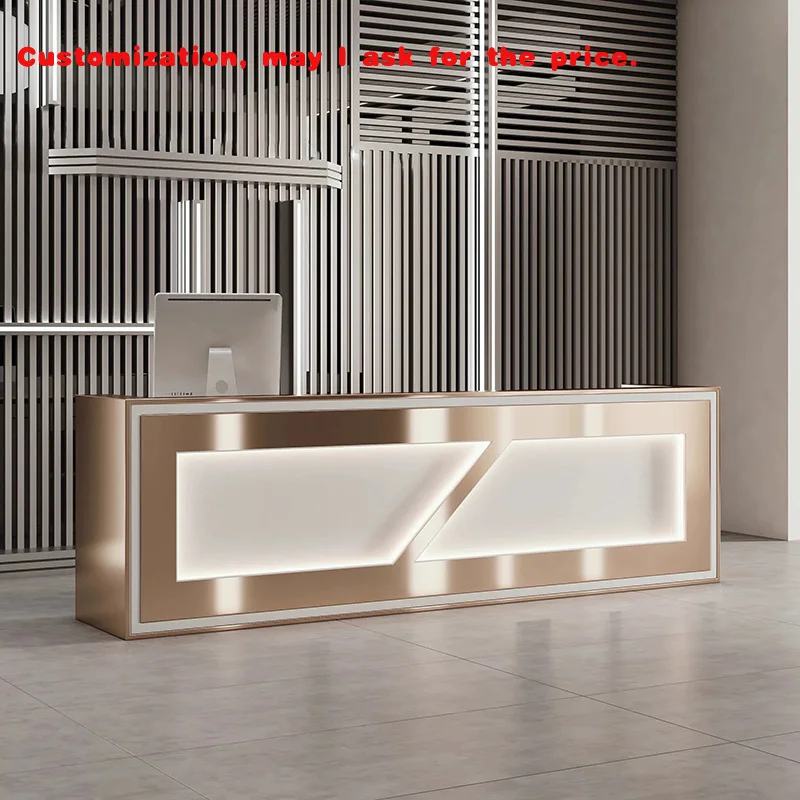 

на заказ.Популярность, индивидуальный бар в вестибюле отеля, стойка регистрации компании, офисная стойка регистрации из черного мрамора