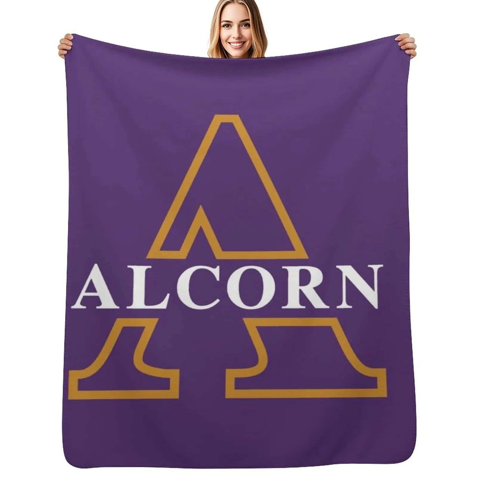 

Alcorn State University Throw Blanket Bed covers Giant Sofa Thermals For Travel Plaid Blankets
