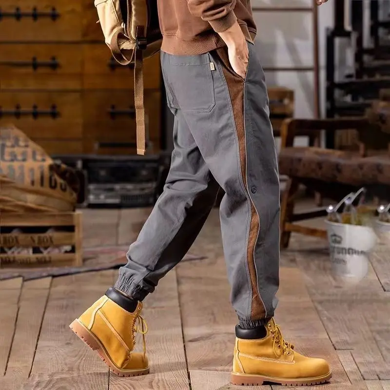 

Harem Spring Summer Plain Outdoor Hiking Cargo Pants for Men Harajuku High Quality Regular Fit Fashion Slacks Emo Trousers Man
