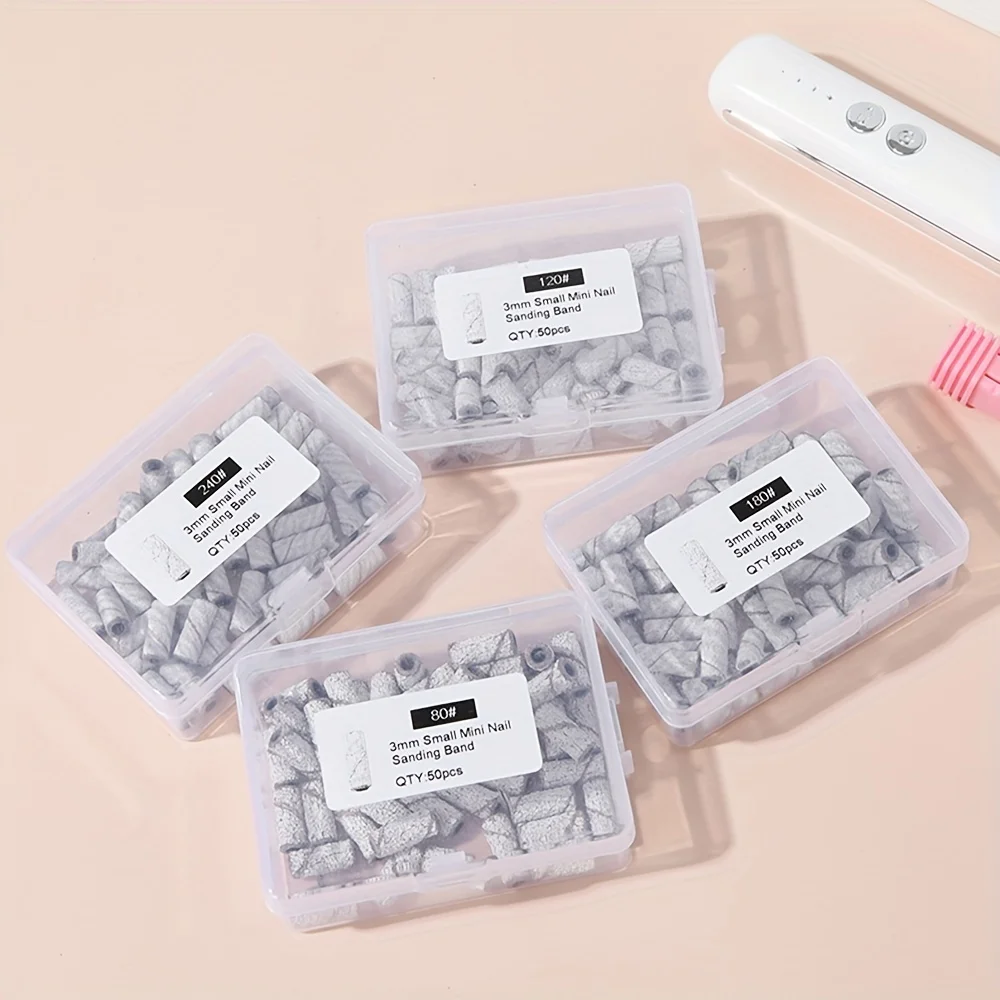

Шлифовальные ленты для дизайна ногтей, зернистость 80/120/180/240, мини-сверла для ногтей для маникюра и педикюра