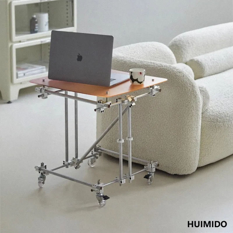 Optical Axis | Maillard Medieval Acrylic Edge Table Movable Coffee Table DIY Assembly Household Cart Gradual Table