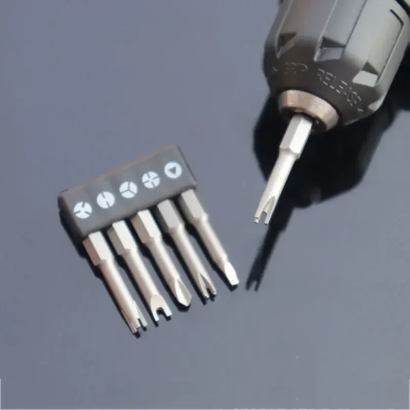 4/5/7Pcs Special-shaped Screwdriver Set U-shaped Y Shape Triangle Inner Cross New Three Points Screwdriver Bit Tools 6.35mm