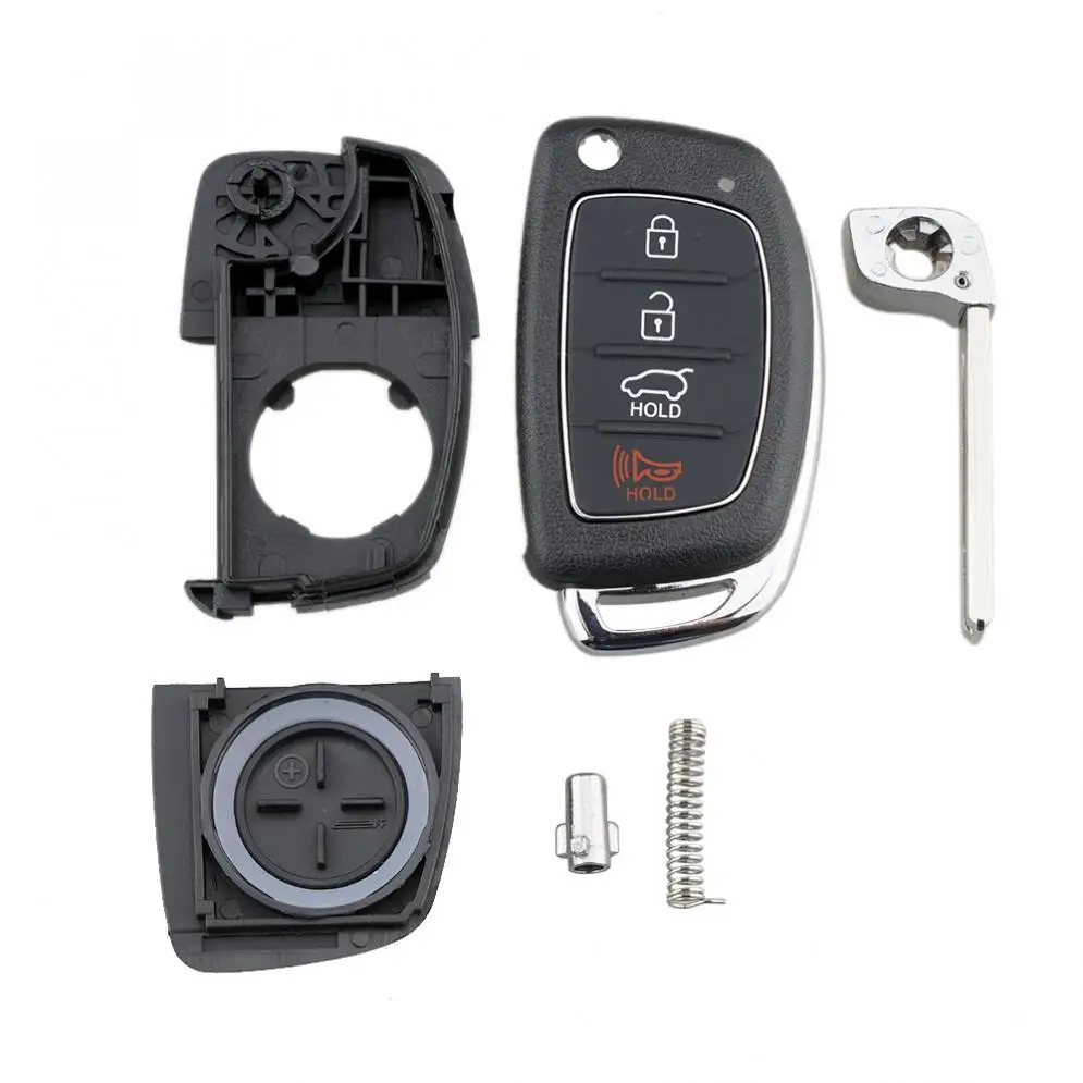 4 Buttons Car Remote Key Shell Case Replacement Fit for Hyundai / Santa / Tucson Accent I30 I40 I45