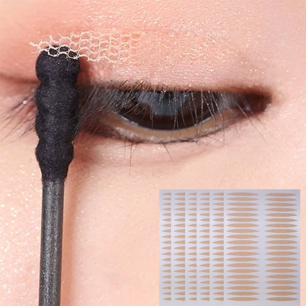 Self Adhesive Lape Double Fold Eyelid Tape Waterproof Transparent Mesh Olive-shaped Eyelid Sticker Eye Makeup Tools