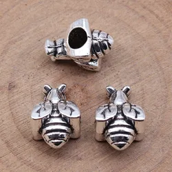 Men Accessories Bee Big Hole Beads Charms For Jewelry Making 16x11.4x9.2mm 10pcs