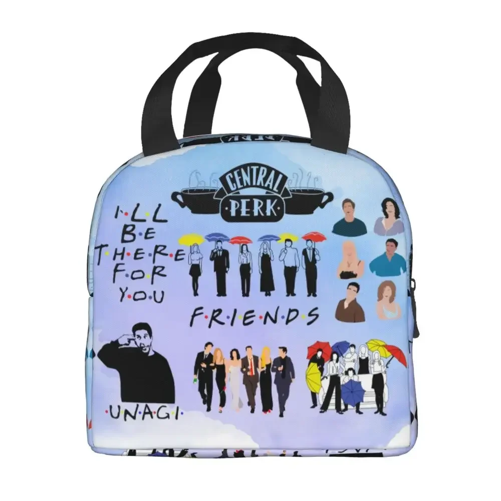 Friends TV Show Insulated Lunch Bag for Camping Travel Resuable Thermal Cooler Lunch Box Women Children Food Container Tote Bags