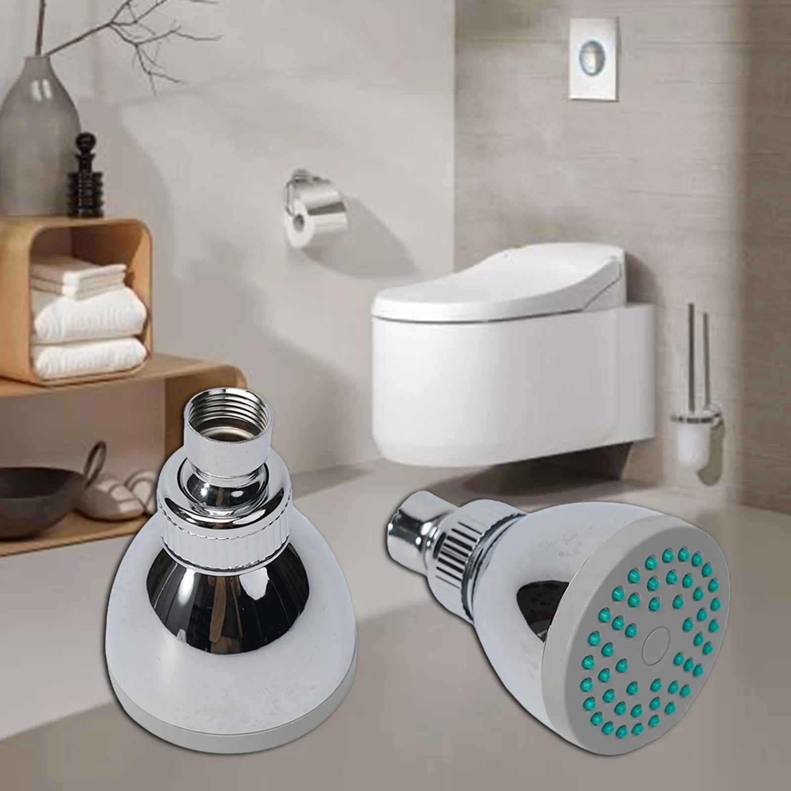 Brand New High Quality Shower Head Top Showerhead ABS Plastic Small Plating Replacement Rotate 1pcs Adjustable