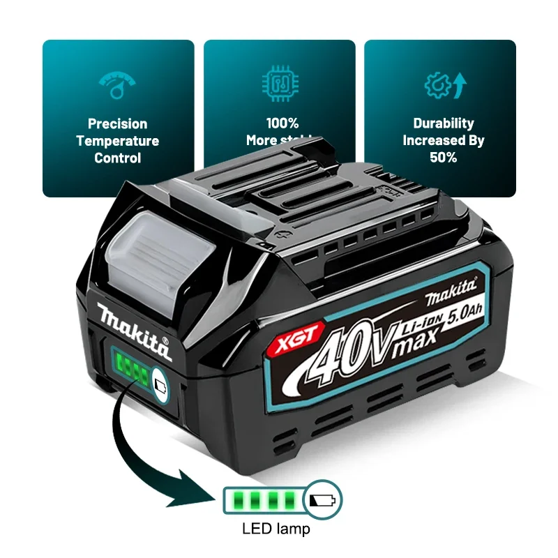 100% original Makita 40V battery,  BL4040 replacement tool battery, BL4020, BL4025, BL4050, BL4080, 40V MAX XGT, 5.0AH,4.0Ah