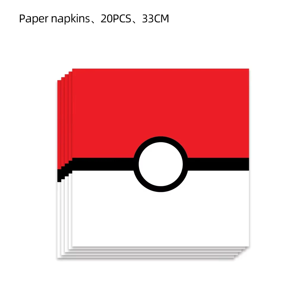 Pokemon Geburtstag Party Einweg Party Platten Pikachu Thema Tischdecke Charakter Ballon Geburtstag Dekoration Baby Dusche Suppli – Detail 22
