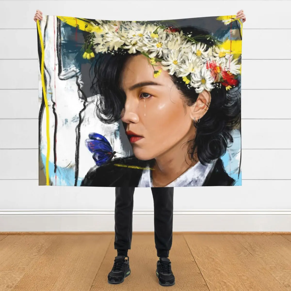 Yoongi_Seesaw Плед для дивана Кемпинг забавный подарок Одеяла Yoongi_Seesaw Плед для дивана Кемпинг забавный подарок Одеяла