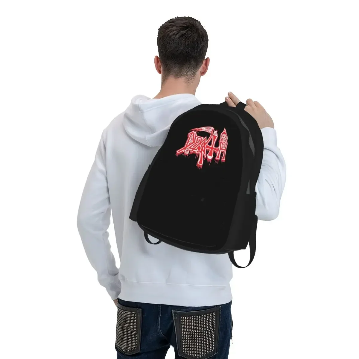 Death Band Rock Band Metal Music Backpack Boys Girls BookBag Kids School Bag Laptop Shoulder Bags for Men Women