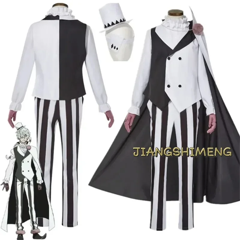 Nikolai Gogol Cosplay Costume Anime Bungou BSD Season 4 Nikolai Cosplay Cloak Cape Uniform Suit Wig Halloween