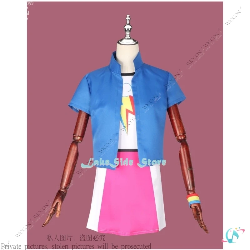 Pony Rainbow Dash Cosplay Costume Anime Woman Uniform Outfit For Christmas Halloween Wig Colored Sports Wear Daily Outfit Party