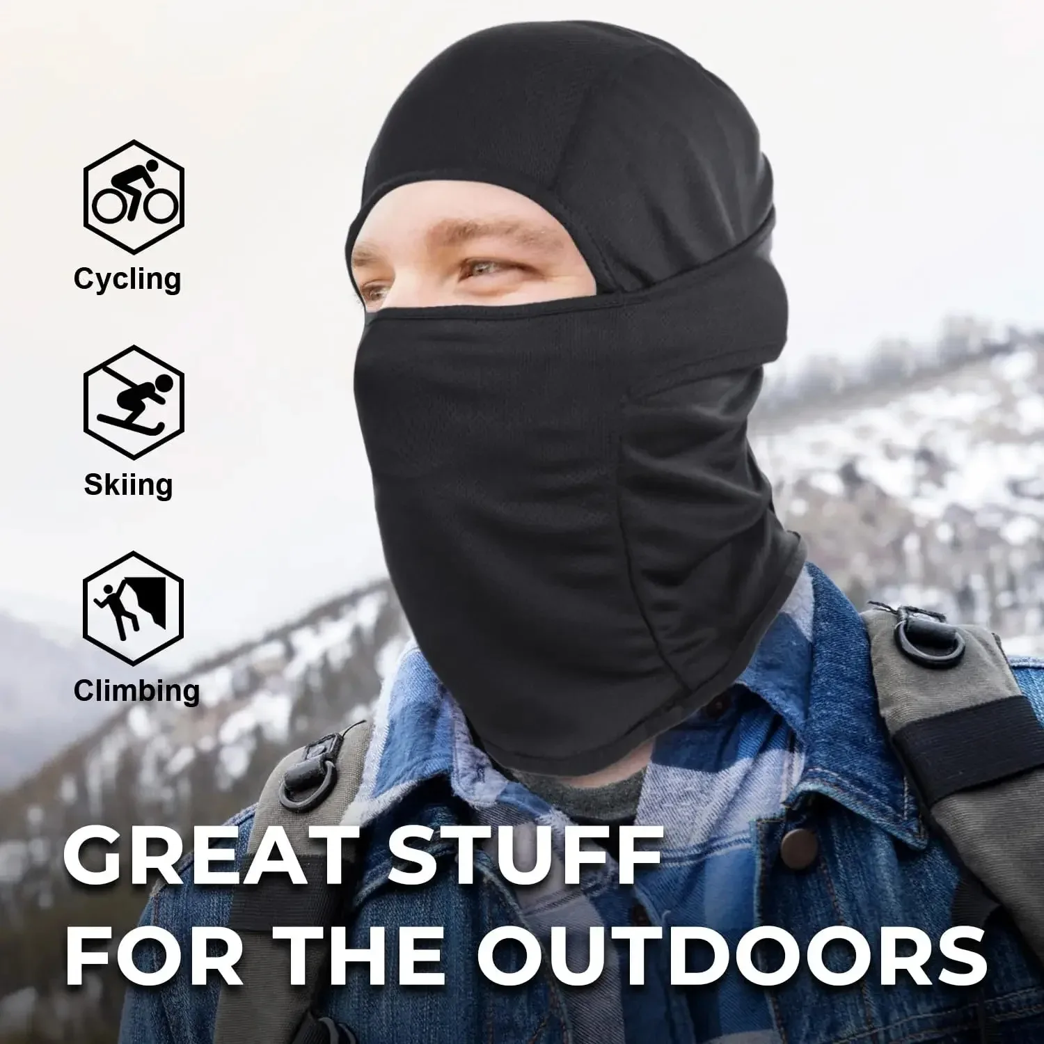 

1 Pcs Balaclava Ski Mask Full Face Cover for Men and Women Breathable Full Face Mask for Skiing Outdoor Sports