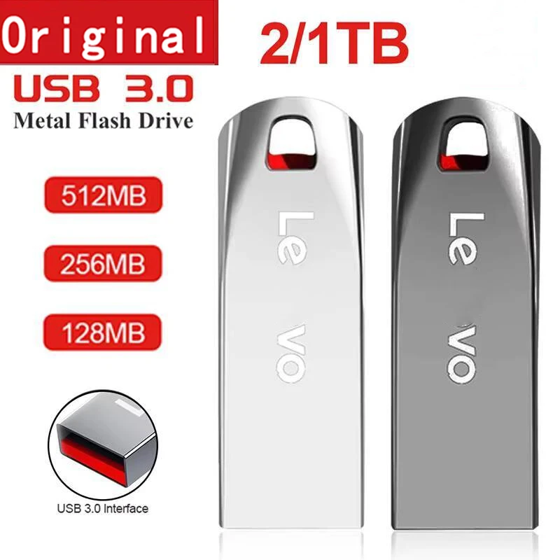 Originele 2TB USB Flash 3.0 Drive Metalen Echte Capaciteit 1TB 512GB Memory Stick Hoge Snelheid Flash Disk opslag U Disk Voor PC