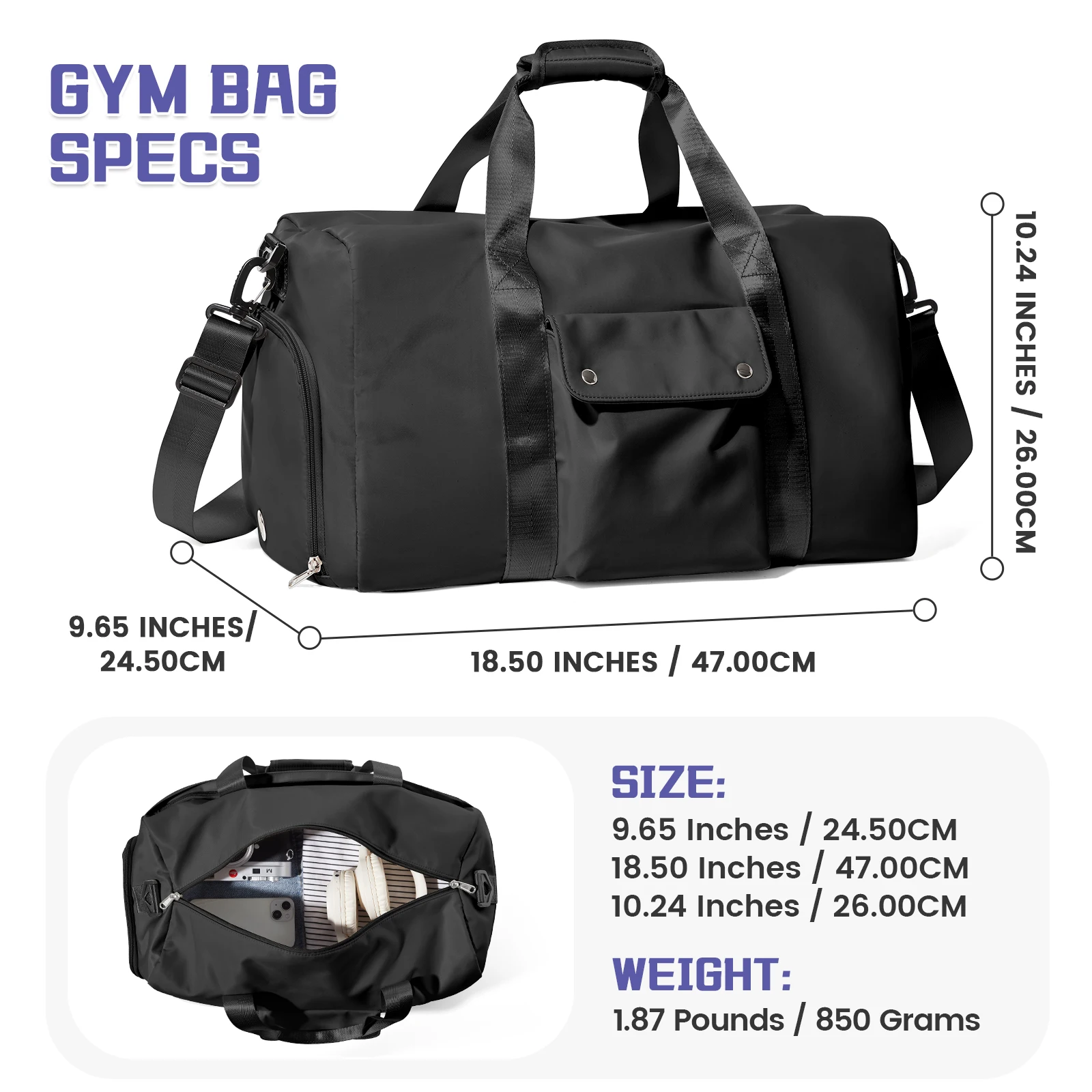 

Outdoor Waterproof Gym Bags Swimming Fitness Bag Large Capacity Portable Tote Travel Bag, Handbag Travel Duffle Bag Shoulder Bag