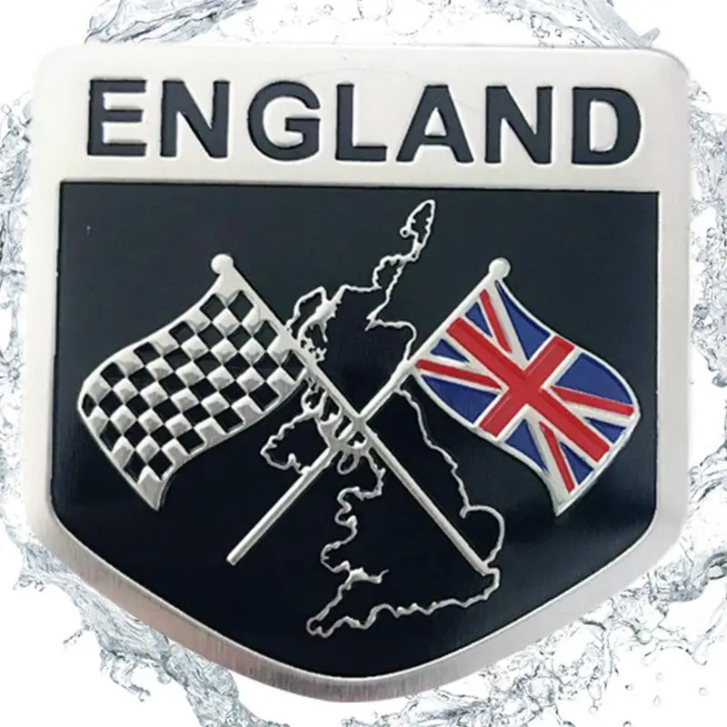 Union Jack Flag Emblem Stickers England British Flag Union Jack Metal Emblem Stickers Queen Memorial Party Props Emblem Decal