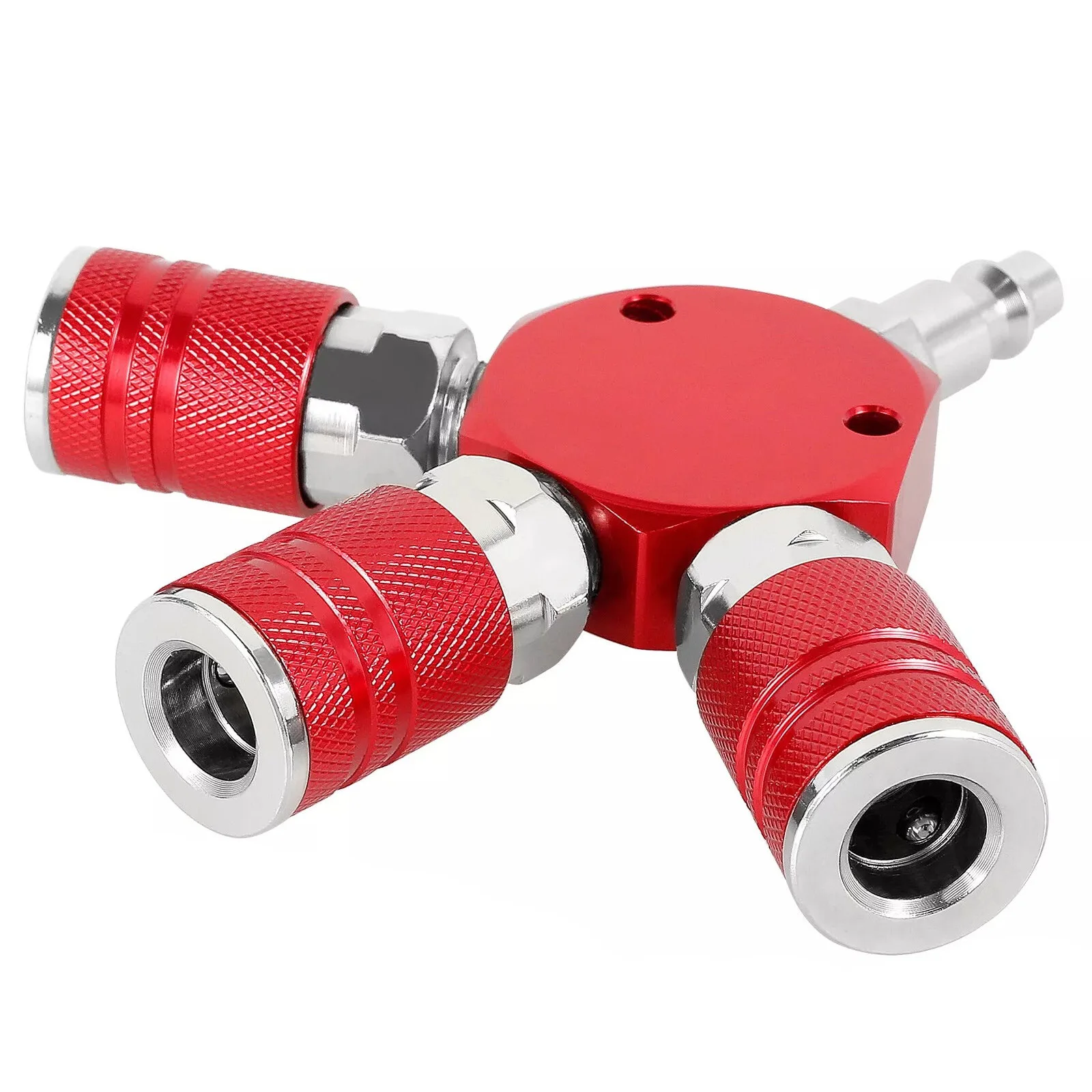 1Pc 3 Way Quick Connector Air Compressor Manifold 1/4 inch Hose Fitting Max 300PSI Coupler Manifold Multi Splitter