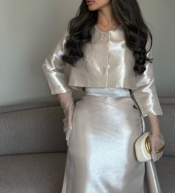 High Quality Customized V-neck Ankle Length A-line Full Sleeve Women Vestido Con Piedras Y Cristales Largo Amanda Novias Oficial - view 6