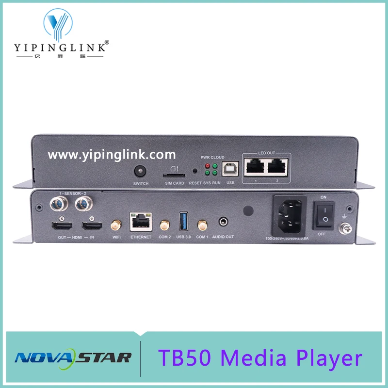 Novastar TB50 Media Player Sync & Async Mode With 1300000Pixels For Outdoor Billboard Video Wall LED TV Screens Stage Concert