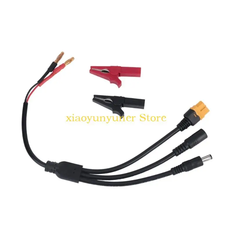 P9JB 5 in 1 cable for worktable power, with 5 way layout and banana terminals