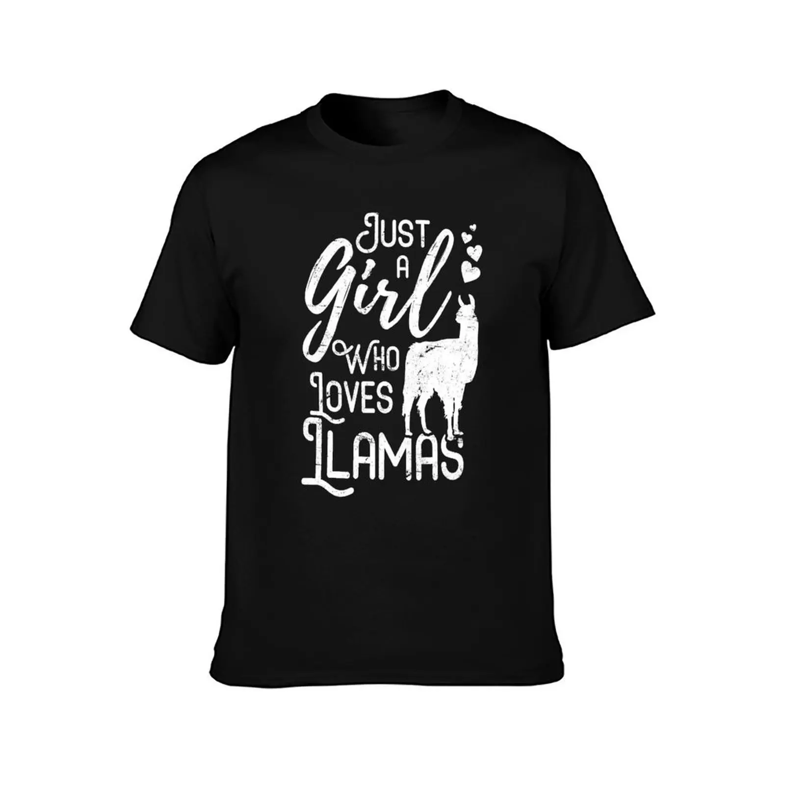 Just a Girl Who Loves Llamas T-Shirt Outdoor Work Short Sleeve Top T-Shirt