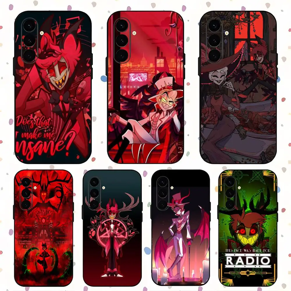 Anime Hotel A-Ahazbin Popular Phone Case For Samsung Galaxy S26 S25 S24 S23 S22 S21 Plus Ultra Note20 Soft Black