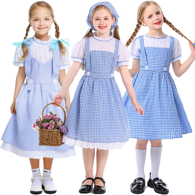 

Костюм Волшебника Оз Дороти, платье для детей, девочек от 4 до 12 лет, Umorden