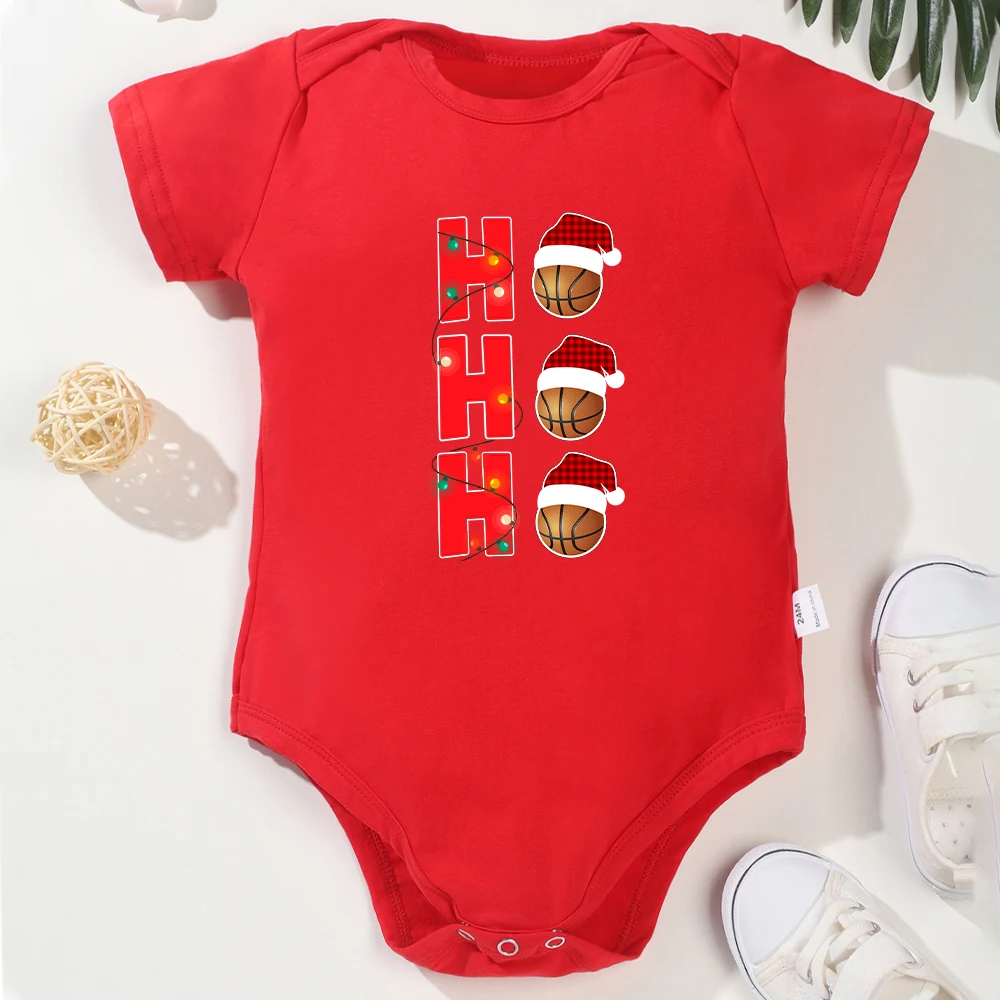 

Funny Christmas Element HO HO HO Baby Onesie Fashion Trend High Quality Ropa De Bebe Cotton Red Newborn Boy Girl Clothes Pajamas