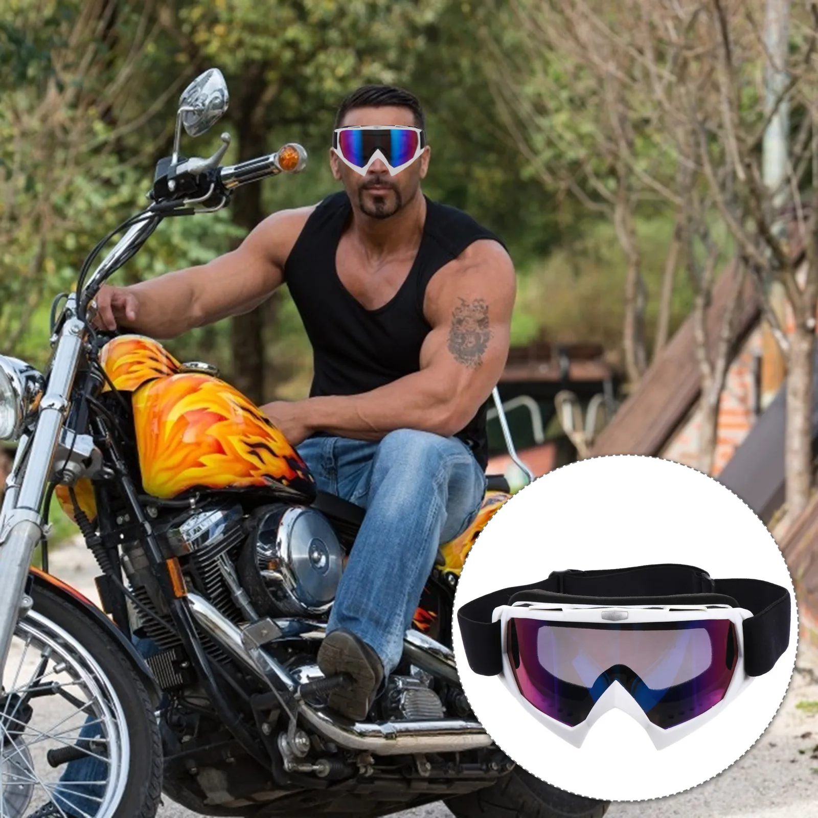 

Wind-Proof Anti-Glare Ski Protective Goggles High-Quality Tpu Frame Adjustable Strap Comfortable Sports Eyewear for Skiing