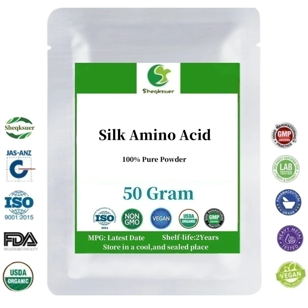 50g-1000g High Quality Silk Amino Acid Powder Fibroin,silk Peptide,hydrolyzates Silk Protein ,silk Protein