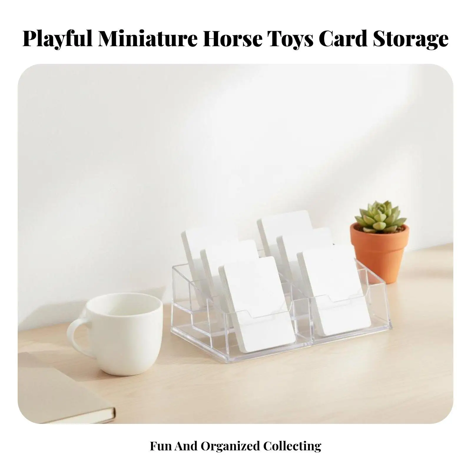 Acrylic Card Display Stand Space Saving Trading Card Storage Box Easy Access Desktop Postcard Display for Collectors, Game Room view 5