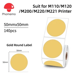 Phommeo Gold Transparent Stickers Label Printer Stickers Portable Printer Thermal Label Waterproof Stickers For M110 M220 M221