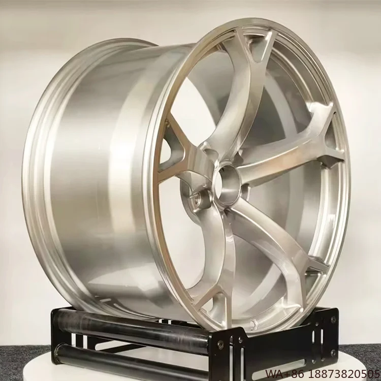 

1-Piece Monoblock Brushed Silver 5 Spoke Deep Concave Car Forged Rims Wheels for 300z 350z 370z Q50 Q60 G35 G37