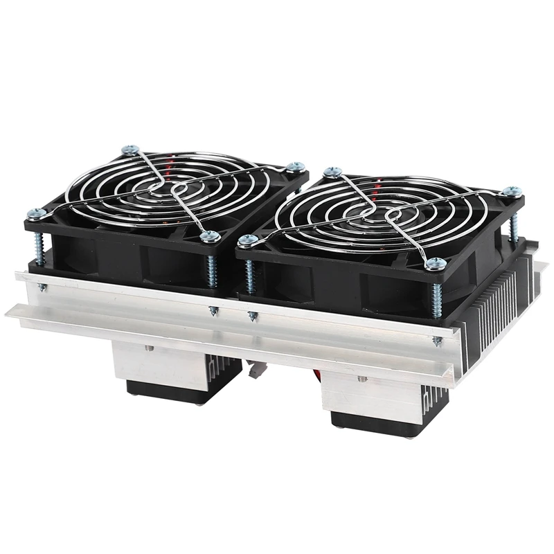 2Pcs 200 X 118 X 95Mm 120W Thermoelectric Peltier Refrigeration Semiconductor Cooling System Kit Double Fan