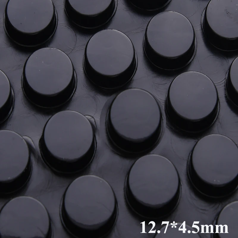 128Pcs 12.7x4.5MM Protective Silicone Rubber Feet Pads Furniture Laptop Cabinet Catches Draw Bumper Door Stops Shock Absorber