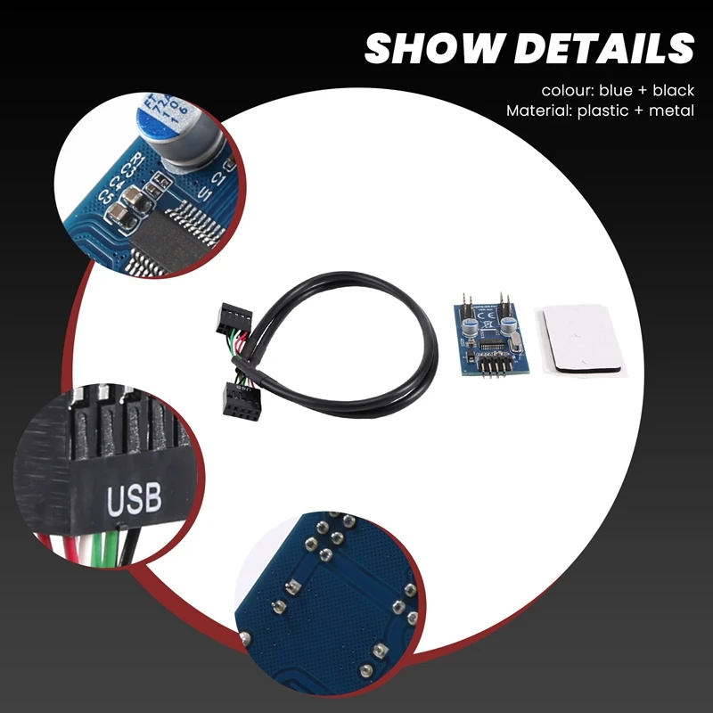 9-контактный USB-разъем, штекер от 1 до 2/4, Женский Удлинительный кабель, карта рабочего стола, 9-контактный телефон, USB 2,0, 9-контактный разъем, адаптер