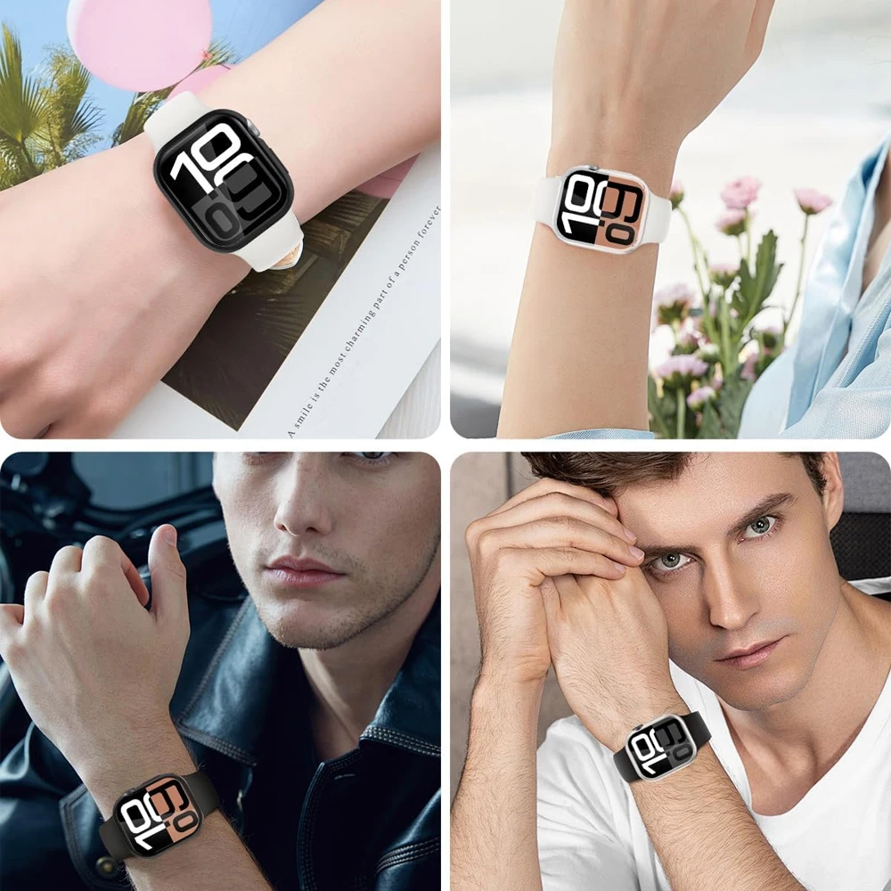 Protezione dello schermo per Apple Watch Case 46mm 42mm 45mm 41mm 44mm 40mm TPU paraurti Cover iWatch Serie 10 9 8 7 SE 6 5 4 accessori