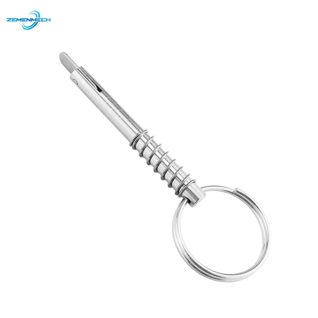 Zemenmech 6.3mm Marine Grade 316 Stainless Steel Quick Release Pin for Boat Bimini Top Deck Hinge Boat Accessories Shipbuilding