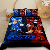 Duvet Cover Sonic Anime Lovers Gift Microfiber Material Soft and Comfortable New Design Boy Girl Room Decoration Single Double