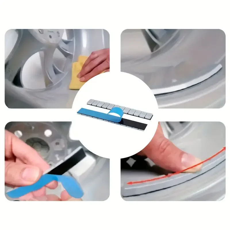 

5g Counterweight Block With Adhesive Rubber Wheel Chassis Counterweight Wheel Balance Block Weight Iron Wheel Tyre Balancer