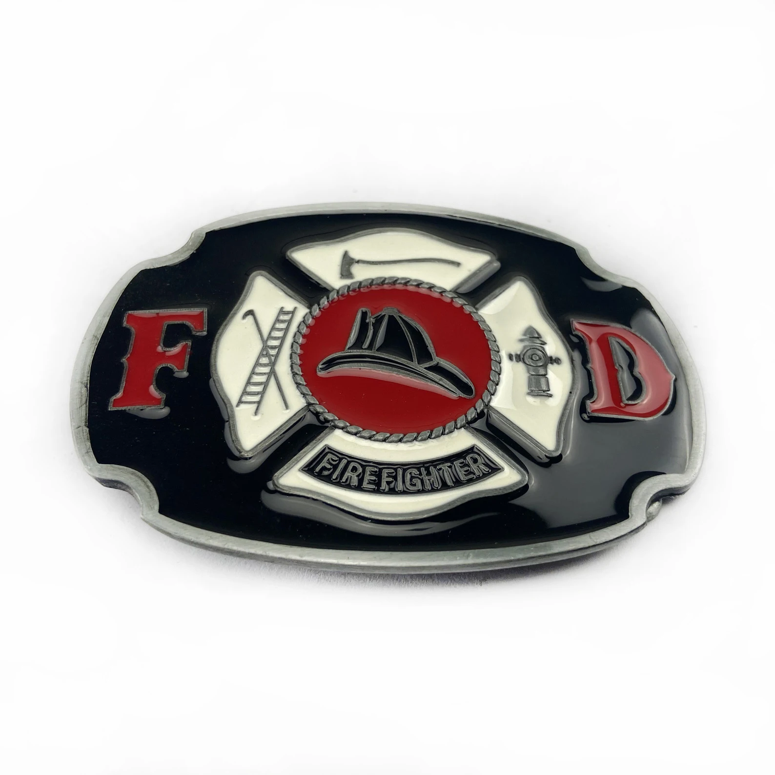 WesBuck marca Firefight Crossing fibbia della cintura accessori per cinture fatti a mano in casa cintura fai da te Western Cowboy Rock Style
