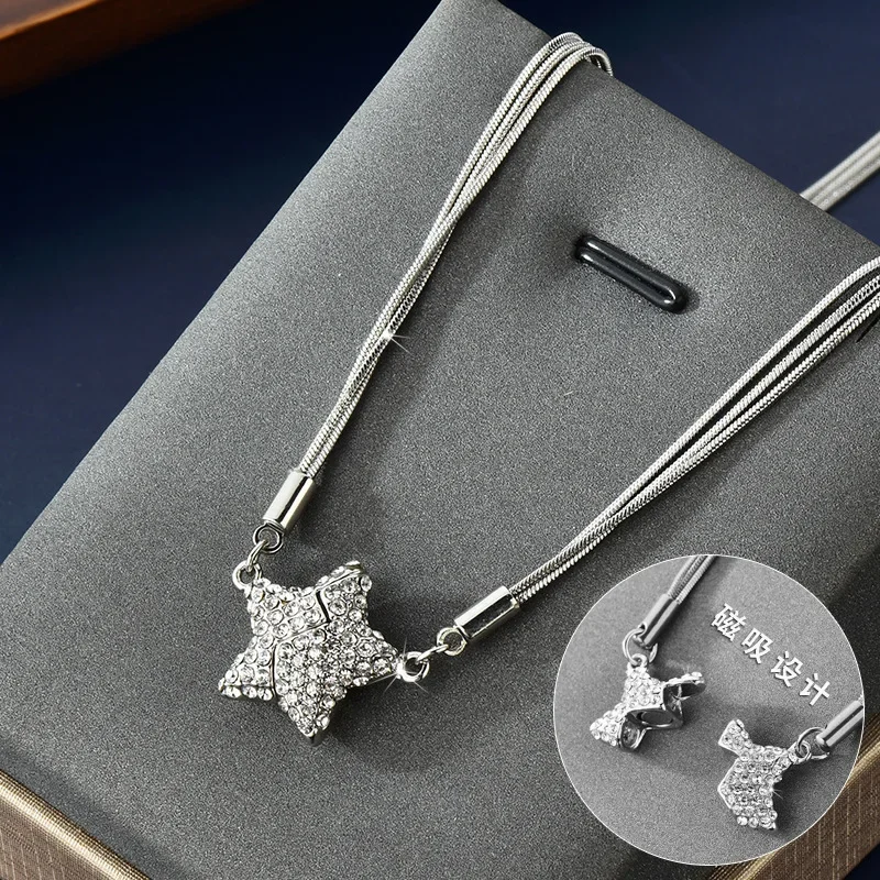 여성용 다기능 패셔너블 쇄골 체인, 고급 레트로 마그네타 펜던트 목걸이